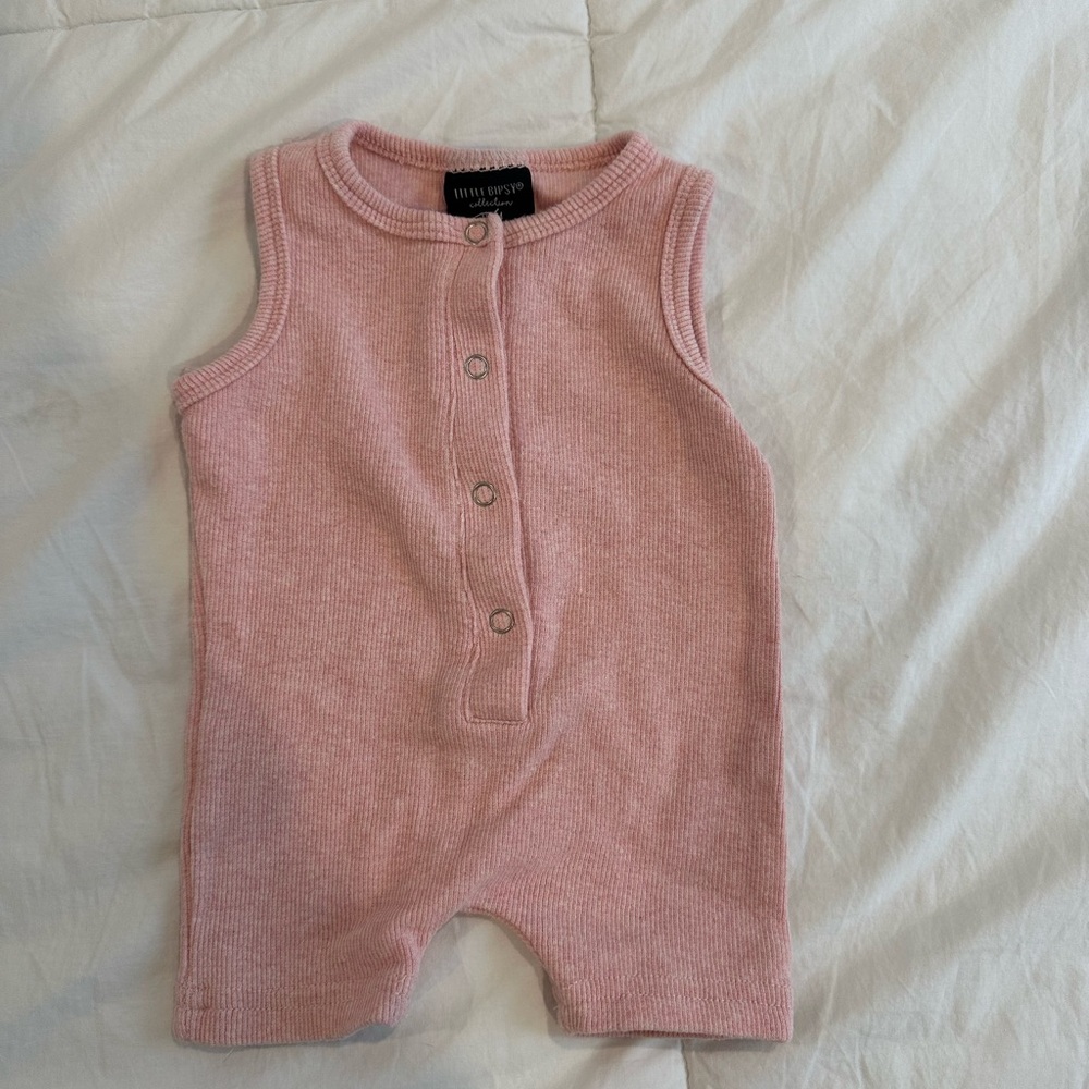 Little Bipsy Pink Sleeveless Baby Romper